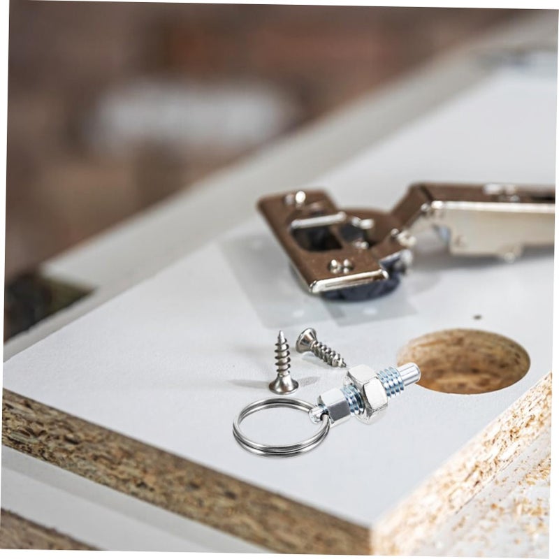 Stainless Steel Spring Locking Latch Pin 2pcs Silver 3 30X1 70X0 90CM Jewelry Making - Image 5