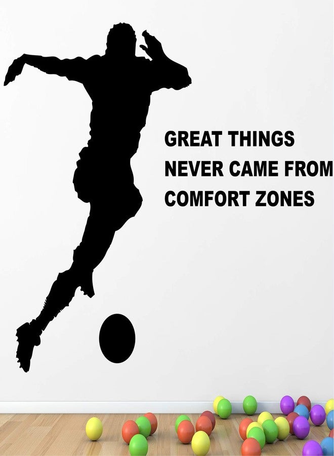 StickMe Football Shot Sports Motivational Wall Sticker – Inspirational Quote Vinyl Poster for Kids Room, Bedroom, Living Room & Office Decor | Multi-Colour Vinyl (95cm x 70cm) - Image 2