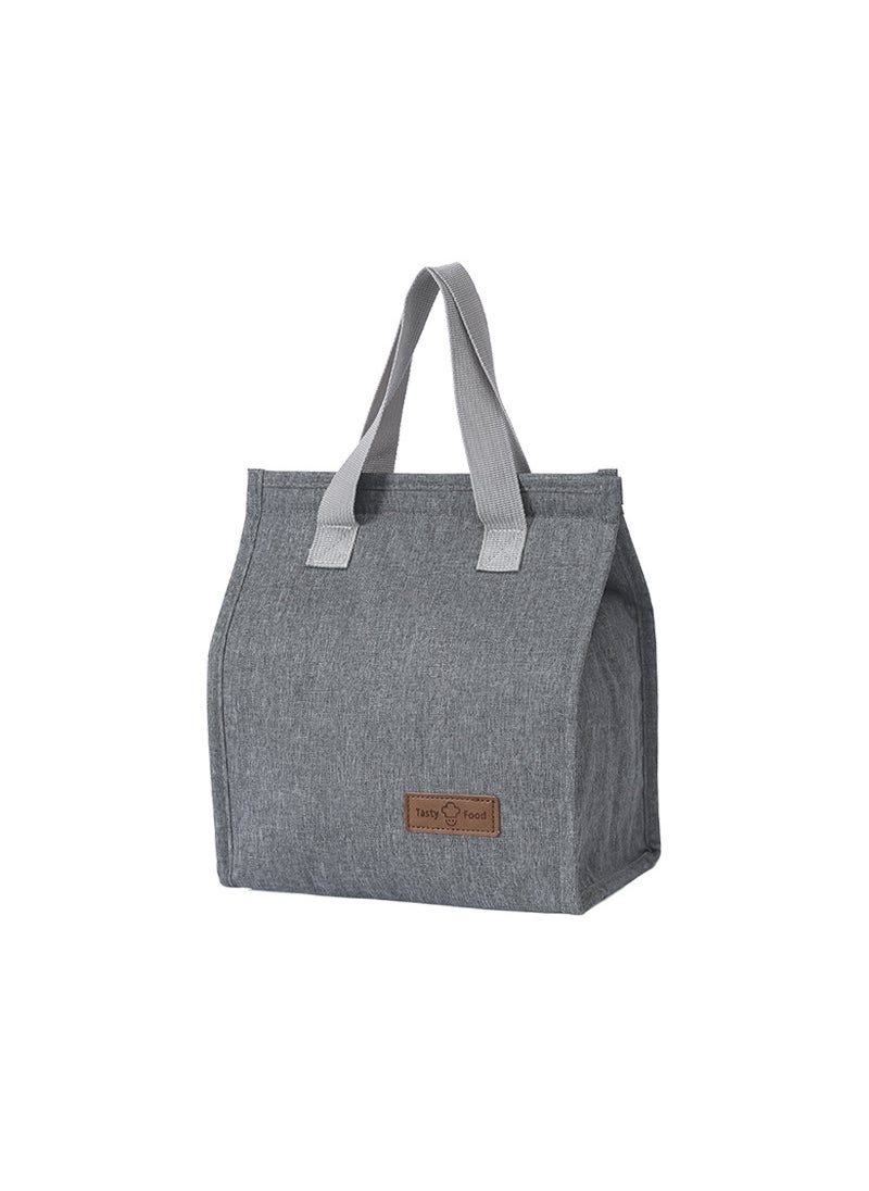 Generic Convenient large capacity thermal insulation bag office worker packing lunch bag aluminum foil portable lunch box bag wholesale Gray 