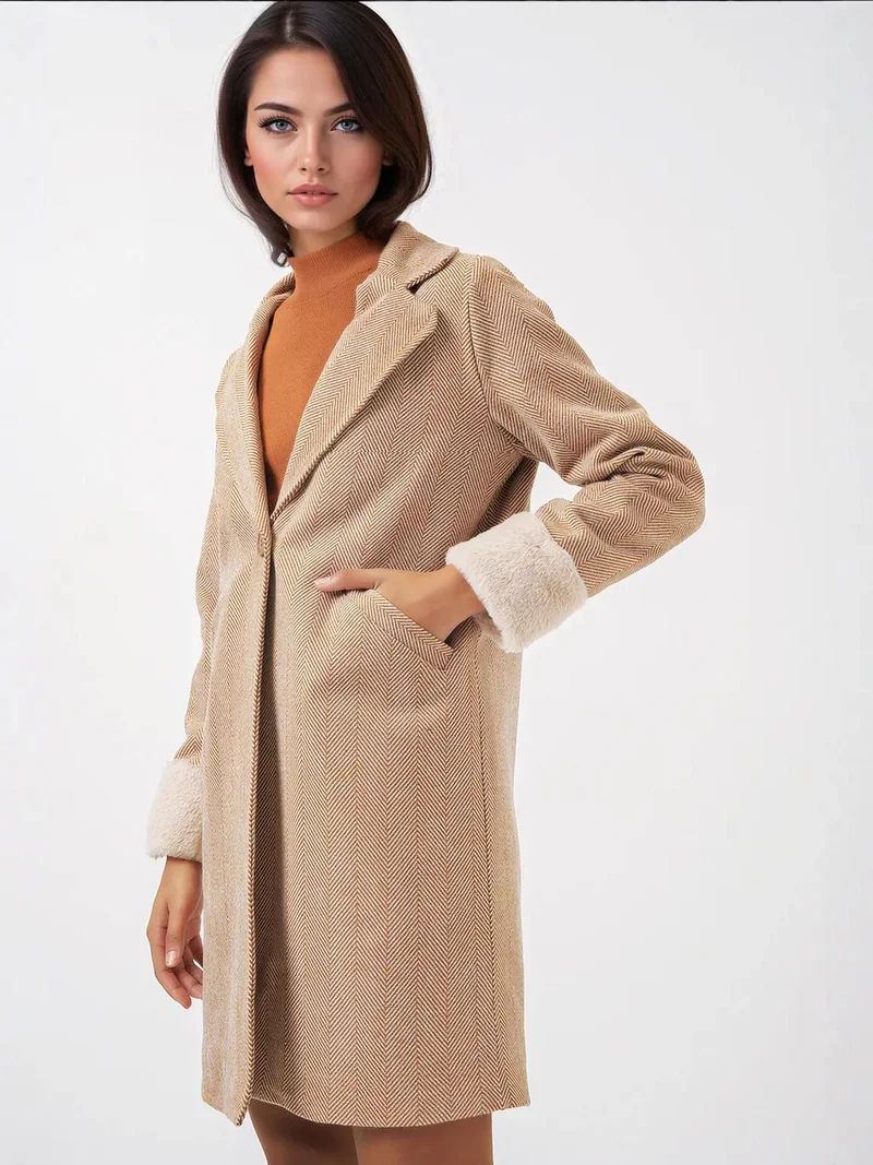 BIG DART BDART Buttoned Long Coat with Pockets