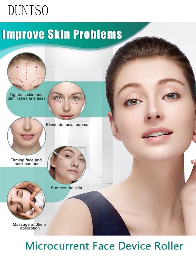 DUNISO Microcurrent Face Device Roller Lift The face and Tighten The Skin USB Mini microcurrent face Lift Skin Tightening Rejuvenation Spa for Facial Wrinkle Remover Toning - Image 4
