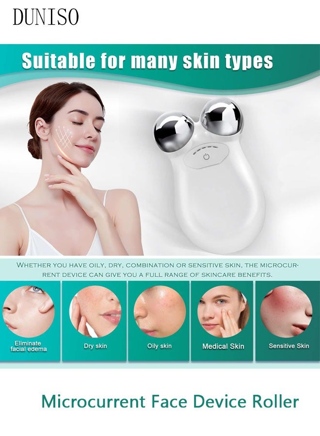 DUNISO Microcurrent Face Device Roller Lift The face and Tighten The Skin USB Mini microcurrent face Lift Skin Tightening Rejuvenation Spa for Facial Wrinkle Remover Toning - Image 5