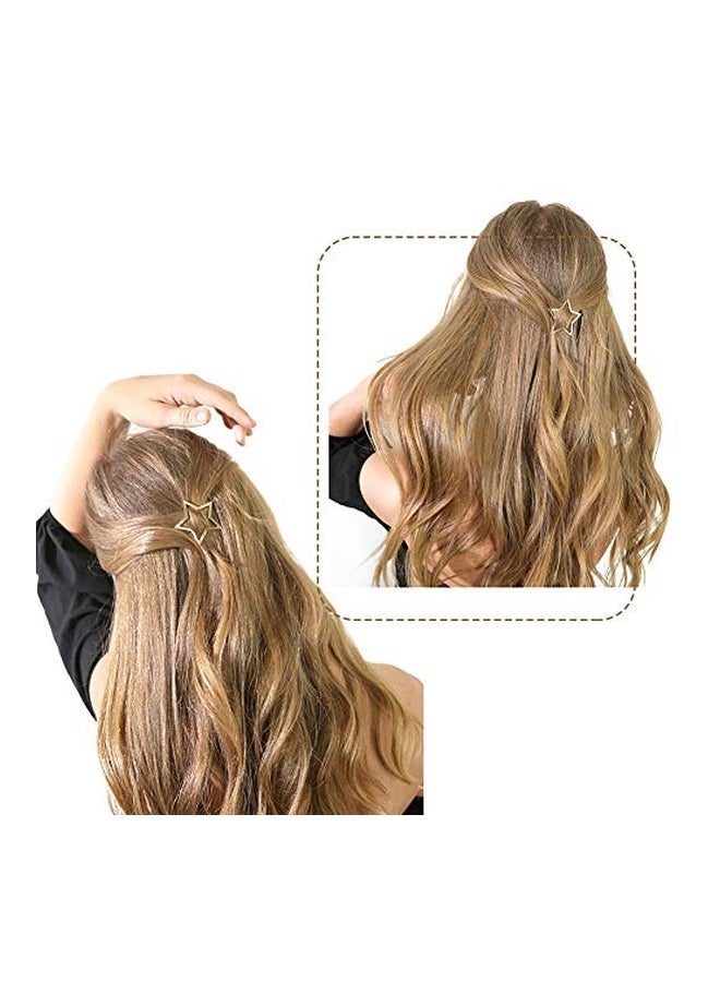 NIBEMINENT Star Shaped Hair Clip Gold - Image 2