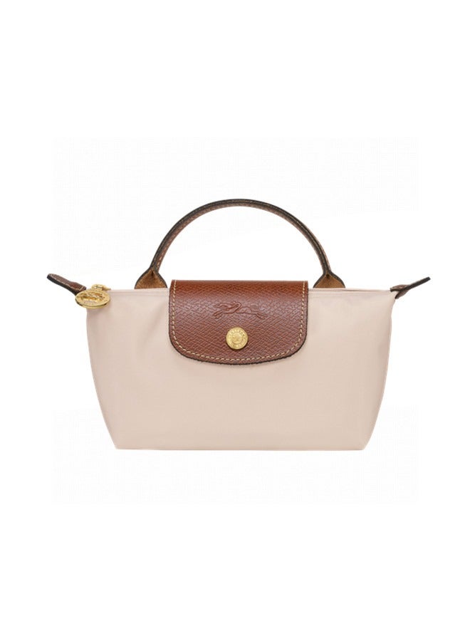 Longchamp women's Classic Fashion Versatile Mini Makeup Bag Handbag Shoulder Bag Handheld Small Bag Off White  - Image 3