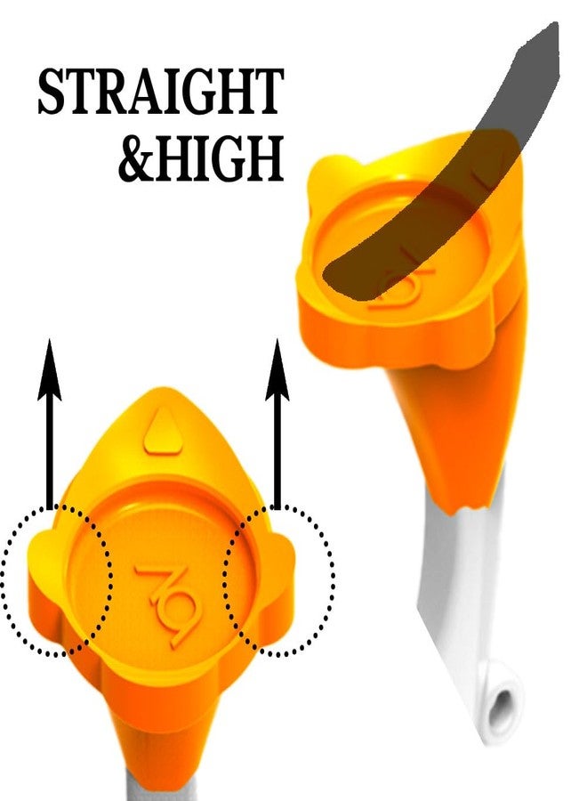 BIRDIE79 High Path Golf Tee Set – Upgraded Premium Adjustable Height Tees, 5° Launch Angle, Reduces Hooks & Slices, High Visibility, Stable 20mm Head (9 Pcs) - Image 3