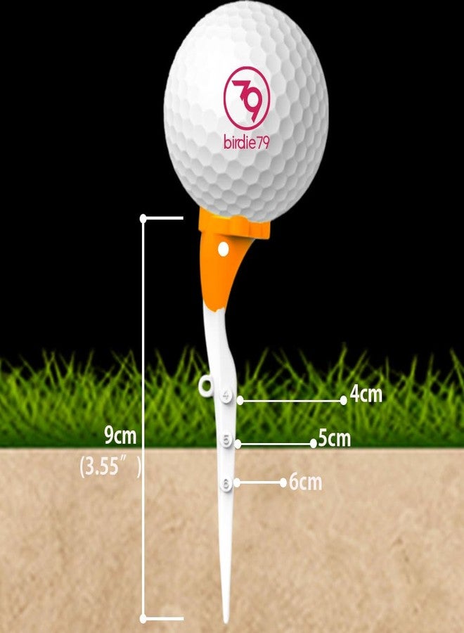 BIRDIE79 High Path Golf Tee Set – Upgraded Premium Adjustable Height Tees, 5° Launch Angle, Reduces Hooks & Slices, High Visibility, Stable 20mm Head (9 Pcs) - Image 5
