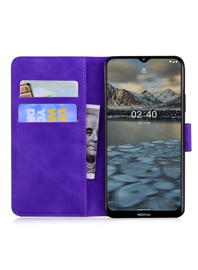S-TOP Case For Nokia 2.4 Skin Feel Pure Color Flip Leather Phone Case - Image 4