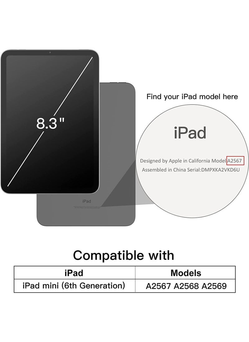 Captaintech Case for iPad Mini 6 (8.3-Inch 2021 Model) with Pencil Holder Support 2nd Pencil Charging Slim Tablet Cover with Soft TPU Back Auto Wake/Sleep  - Image 2