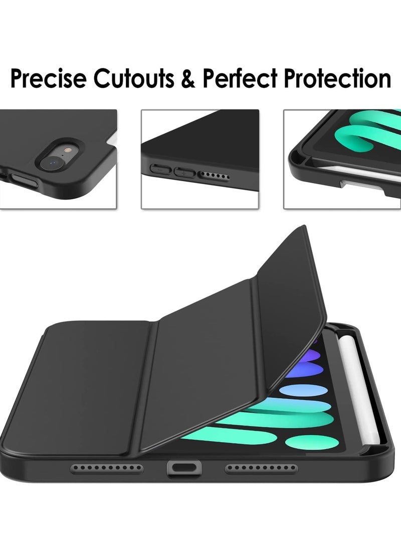 Captaintech Case for iPad Mini 6 (8.3-Inch 2021 Model) with Pencil Holder Support 2nd Pencil Charging Slim Tablet Cover with Soft TPU Back Auto Wake/Sleep  - Image 5