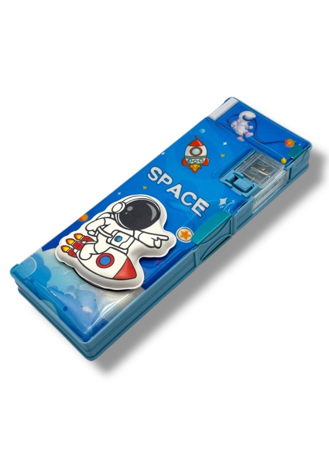 QSHOP QSHOP® 3D Cartoon Pencil Case Cute Cartoon Pencil Case Organizer Box for Boys with Multifunctional Sharpener for Kids Girls  - Image 1