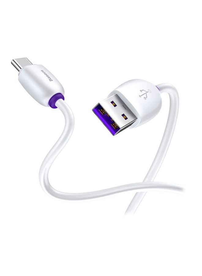 بيسوس كابل شحن سريع USB C بقدرة 40 وات وقدرة 5 أمبير من سلسلة لوب متوافق مع سامسونج S21 وS20 ونوت 20 و10 و9 وهواوي P30 وP20 لايت وميت 20 برو وP20 وإل جي G5 وG6 وشاومي مي 11 ألترا وA2 مي و9 وما إلى ذلك، بطول 1 متر أبيض/أرجواني - Image 2