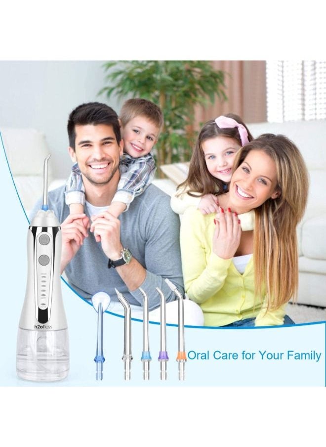Generic - (white) - H2ofloss Cordless Water Flosser with 30 Days Battery Life, Premium Water Floss for Teeth, Portable Dental Flosser in 5 Modes, Gravity Ball for Upside Down Use, 300ml Water Tank - Image 1