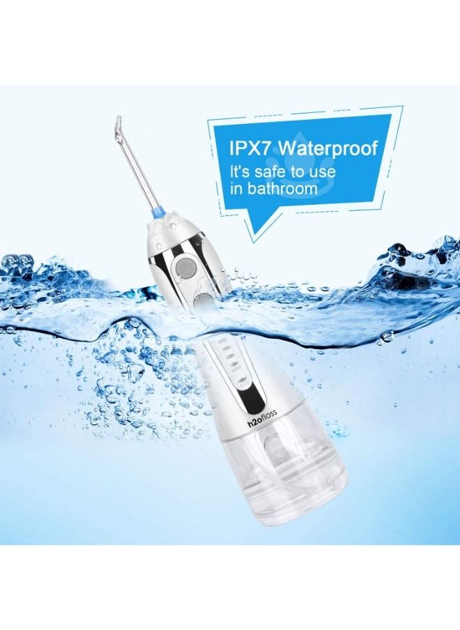 Generic - (white) - H2ofloss Cordless Water Flosser with 30 Days Battery Life, Premium Water Floss for Teeth, Portable Dental Flosser in 5 Modes, Gravity Ball for Upside Down Use, 300ml Water Tank - Image 1