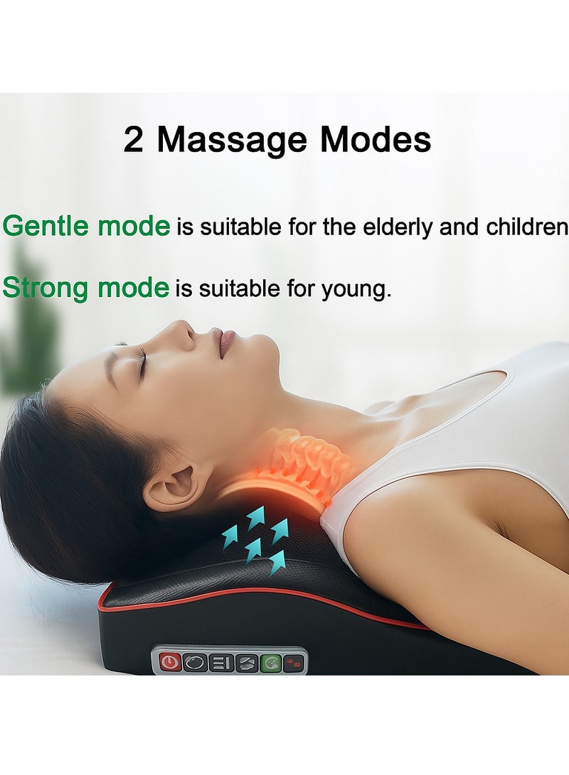 Y&D Back Massager Electric Massage Pillow Vibration Cushion 3D Head Deep Shiatsu Kneading for Muscle Pain Body Shoulder Neck Leg Heated Massage Home Office Use - Image 2