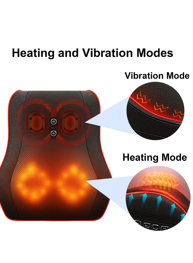 Y&D Back Massager Electric Massage Pillow Vibration Cushion 3D Head Deep Shiatsu Kneading for Muscle Pain Body Shoulder Neck Leg Heated Massage Home Office Use - Image 3