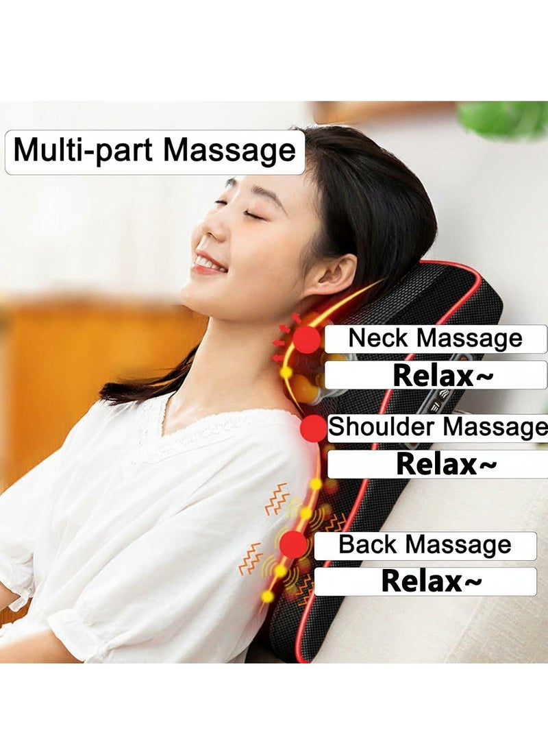 Y&D Back Massager Electric Massage Pillow Vibration Cushion 3D Head Deep Shiatsu Kneading for Muscle Pain Body Shoulder Neck Leg Heated Massage Home Office Use - Image 4