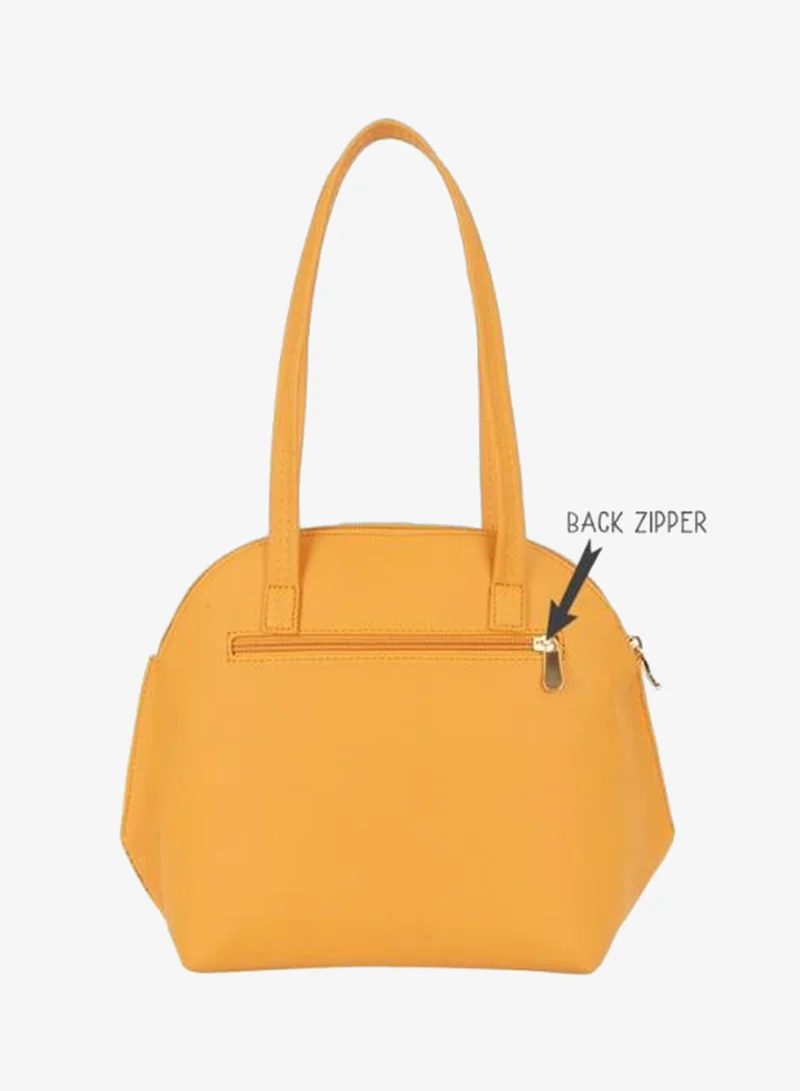 Baggit Yellow Women Yellow Bowling Handbag Medium Size | Ladies Stylish Casual Purse Bag for Women | Best Price UAE