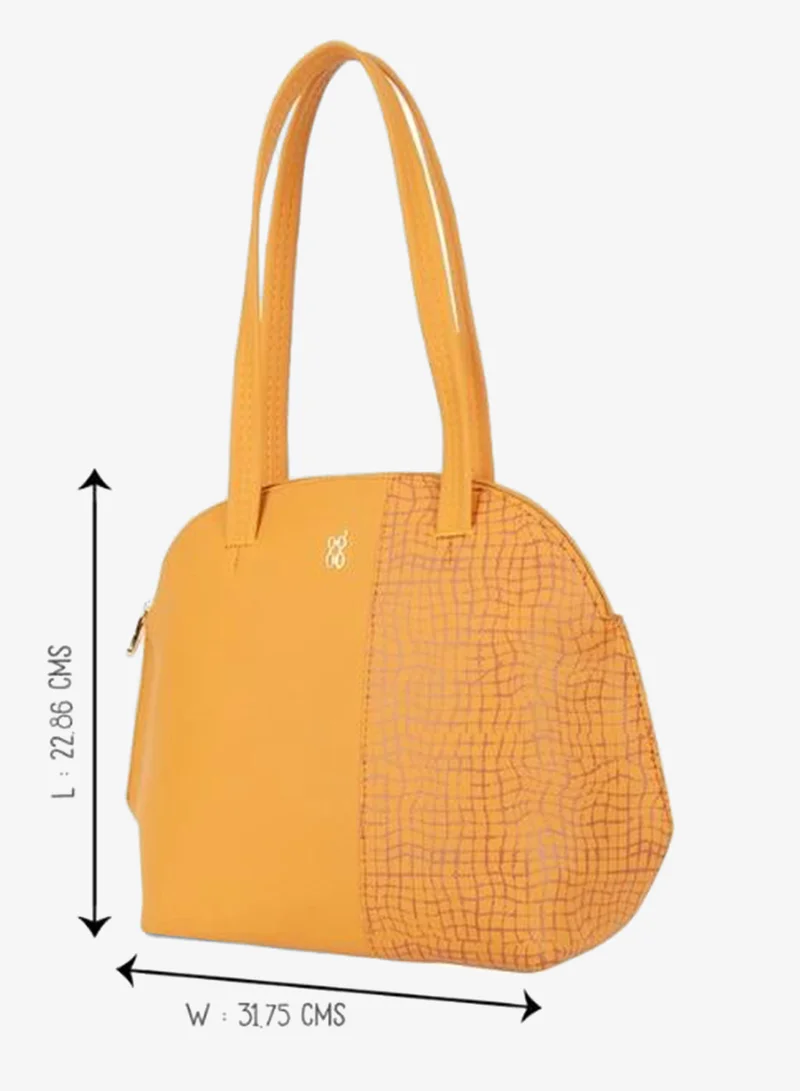 Baggit Yellow Women Yellow Bowling Handbag Medium Size | Ladies Stylish Casual Purse Bag for Women | Best Price UAE