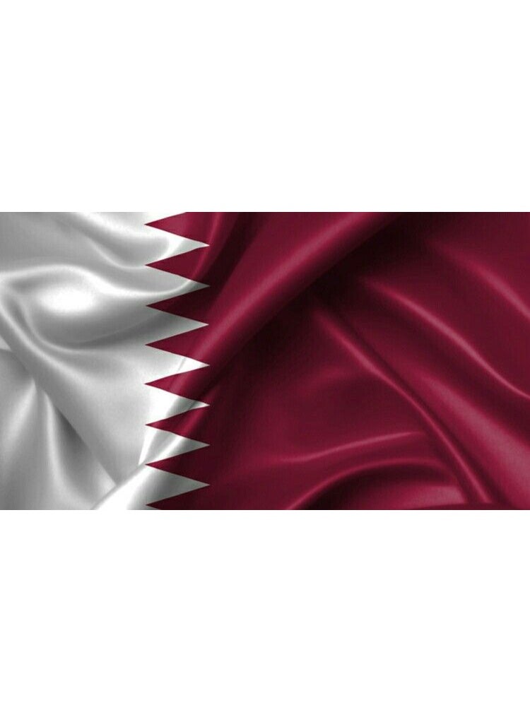 ARS Qatar Flag - Heavy-Duty 210D Satin, Single -Sided  Qatar Flag for Outdoor/Indoor, Fade Resistant, Flag Day, And Home-Polyester, Sport Day, FIFA Cup-Size Available - Image 2