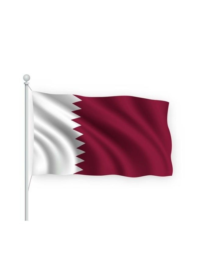 ARS Qatar Flag - Heavy-Duty 210D Satin, Single -Sided  Qatar Flag for Outdoor/Indoor, Fade Resistant, Flag Day, And Home-Polyester, Sport Day, FIFA Cup-Size Available - Image 3