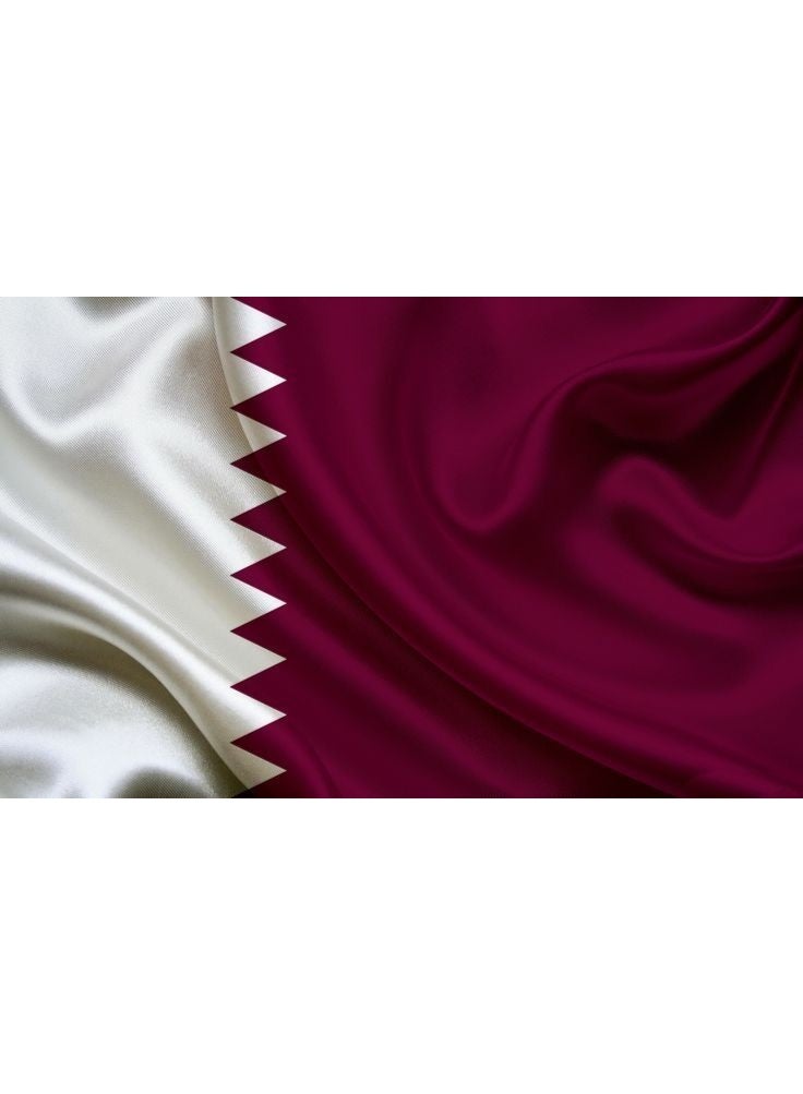 ARS Qatar Flag - Heavy-Duty 210D Satin, Single -Sided  Qatar Flag for Outdoor/Indoor, Fade Resistant, Flag Day, And Home-Polyester, Sport Day, FIFA Cup-Size Available - Image 4