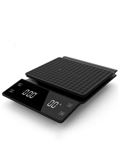 USB Coffee Scale With Timer Kitchen Scale Pour Over V60 Drip Coffee Digital Scale With LCD Display For Cooking Baking Waterproof Mat Weight For Up To 3000G With 0.1G Steps