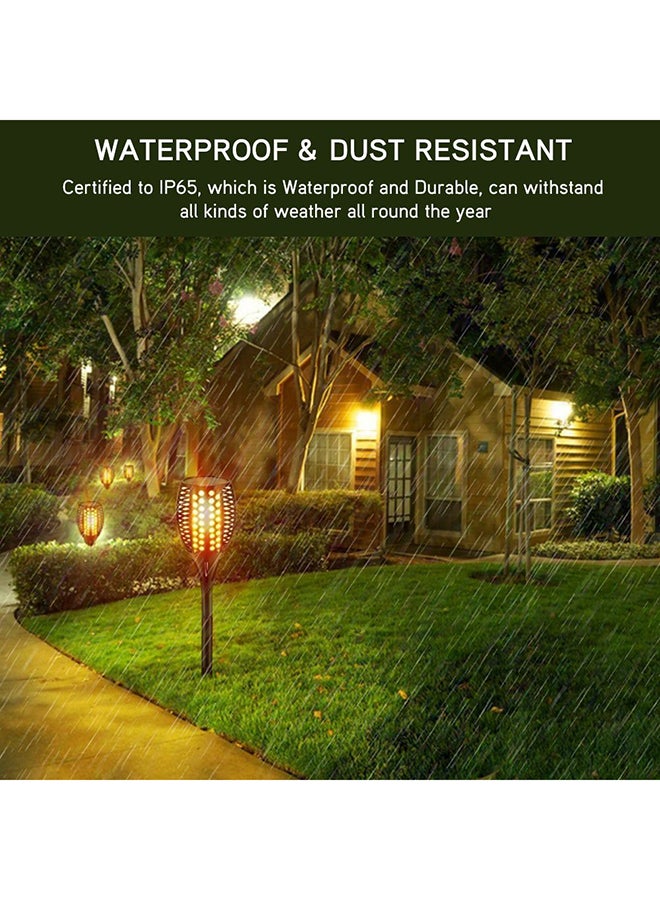 2-Piece Solar Flickering Flames Torches Lights Orange/Black - Image 5