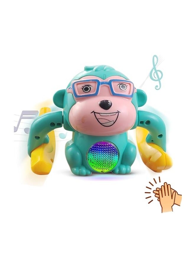 NHR Dancing Monkey Musical Toys for Kids 360° Baby Spinning Rolling Doll Tumble Toy with Voice Control Musical Light and Sound Effects with Sensor (3+ Months, Multicolor)  - Image 1