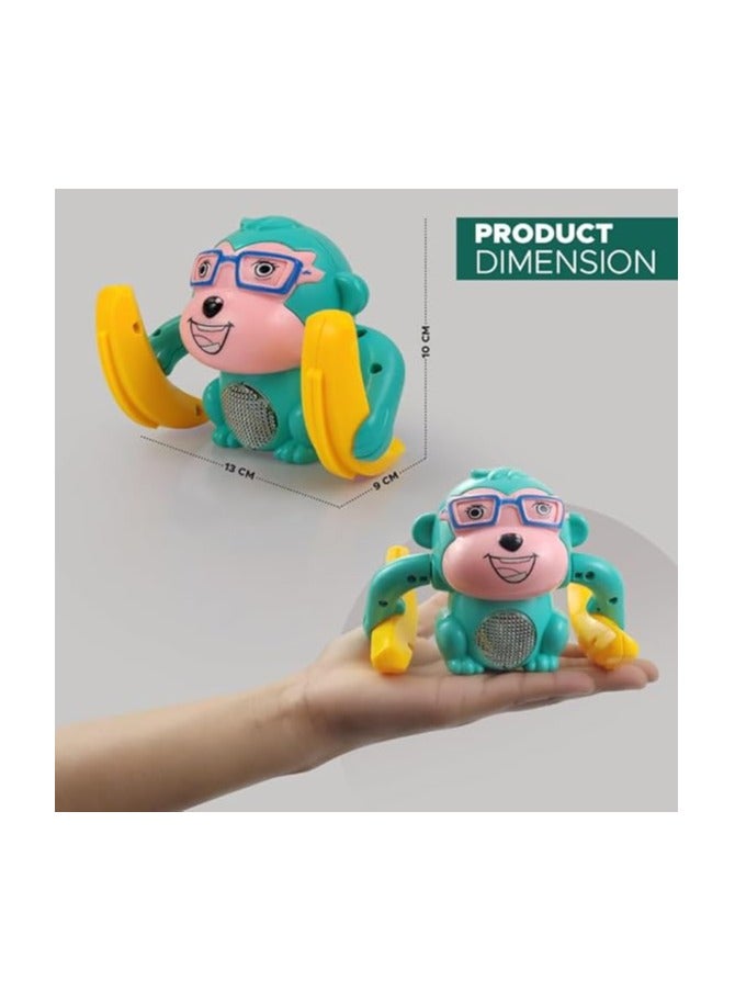 NHR Dancing Monkey Musical Toys for Kids 360° Baby Spinning Rolling Doll Tumble Toy with Voice Control Musical Light and Sound Effects with Sensor (3+ Months, Multicolor)  - Image 5