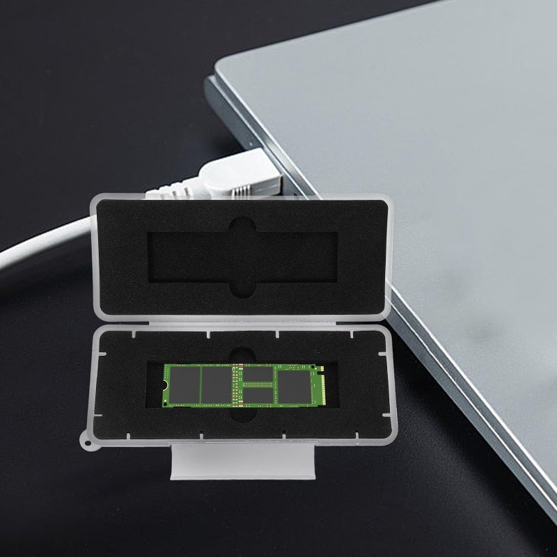 Waterproof Portable Hard Drive Case Travel Organizer Pouch Pp Material White - Image 5