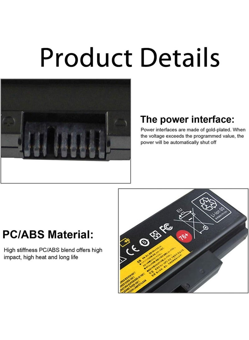 Terabyte 45N1762 76+ Laptop Battery Compatible for Lenovo ThinkPad (Edge) E550 E550c E555 E560 E565 Series 3INR19/65-2 45N1758 45N1759 45N1760 45N1763 4X50G59217 10.8V 5200MAH - Image 2