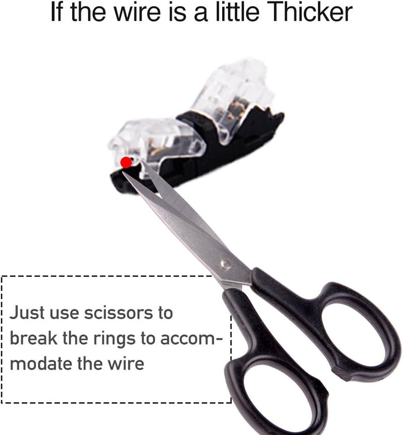 Brightfour Low Voltage Wire Connectors, Solderless Wire Tap Connectors (2 Way 1 Pin 16 Pack) - Image 5