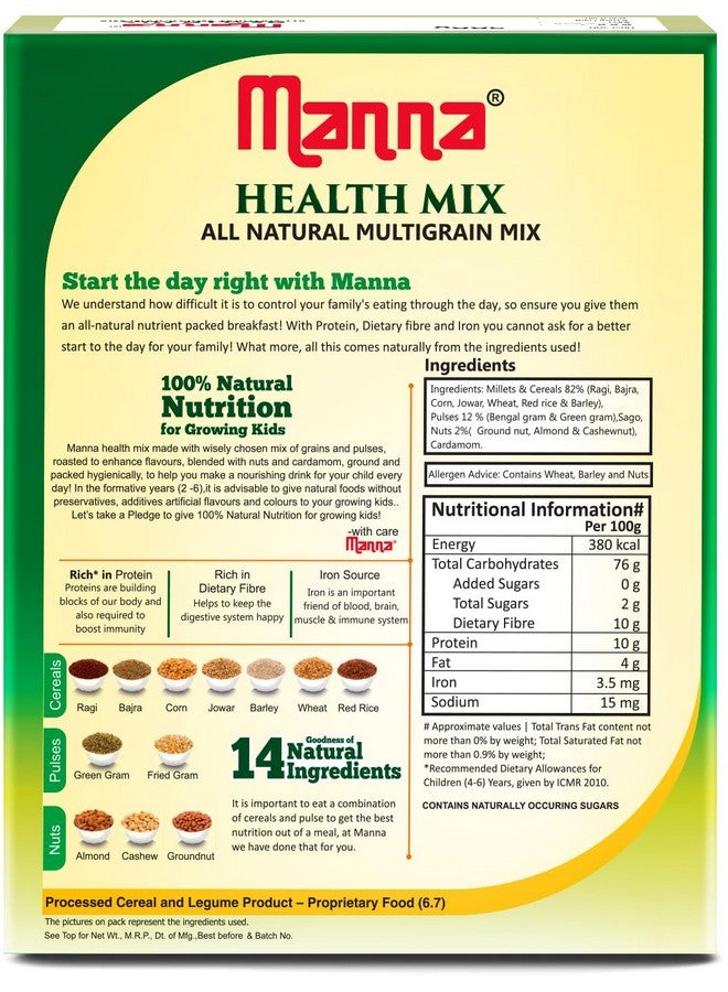 Manna Health Mix 600g, All Natural Kids Nutrition Drink, with 14 ingredients, Zero Sugar. 100% Natural Nutrition - Image 2