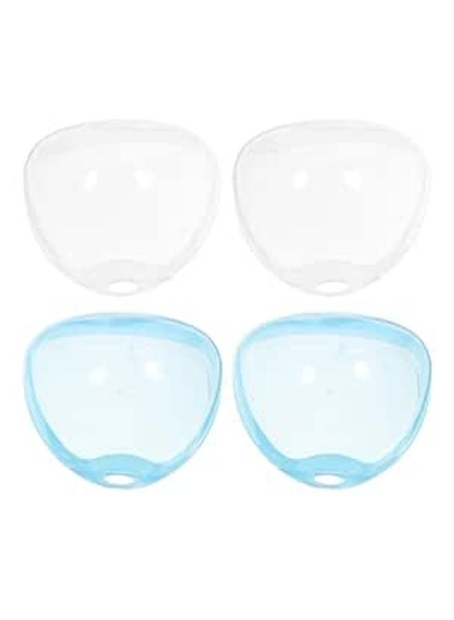 4 Pcs Portable Pacifier Holder Case Blue Pp Storage Box Dustproof Organizer For Travel