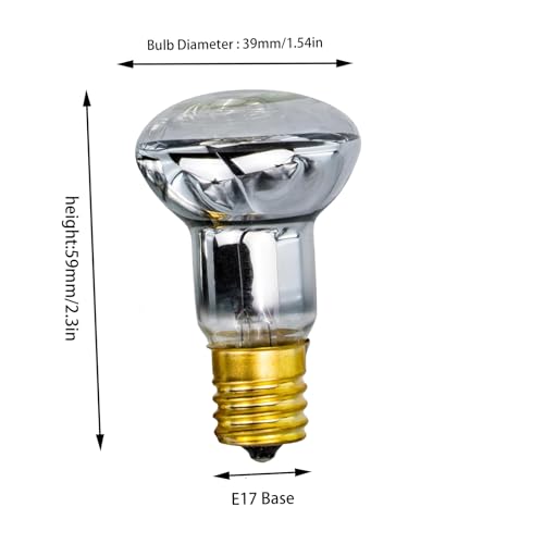 Biokany 4 Pack Lava Lamp Bulb 120V R39 E17 30W Reflector Type Bulb,Glitter Lamps Bedroom and Office Replacement Bulbs for Lava Lamps - Image 2