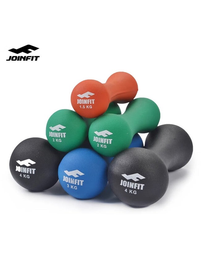 Joinfit Colored Powder-coated Dumbbell Set For Women's Home Fitness And Body Shaping, 1.5kg Pair, Orange - Image 3
