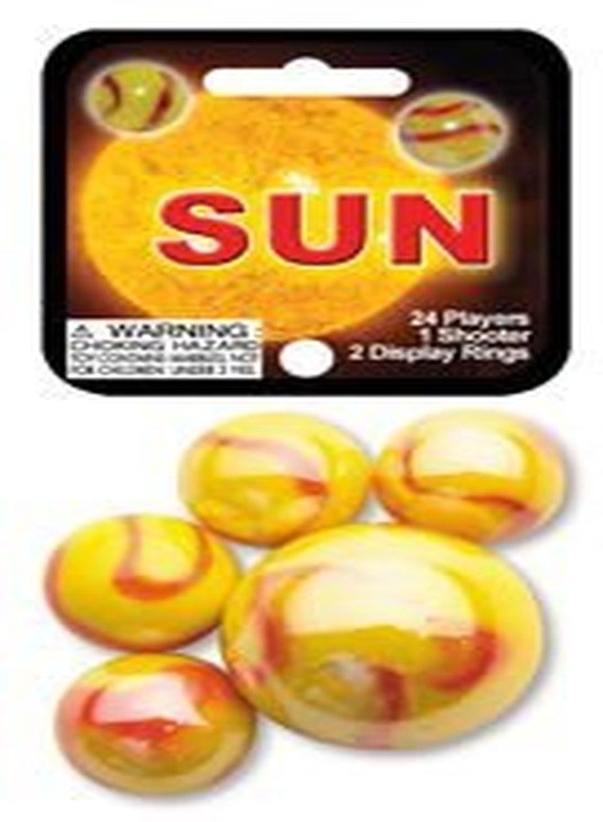 Mega Marbles - SUN MARBLES NET (1 Shooter Marble & 24 Player Marbles) - Image 2