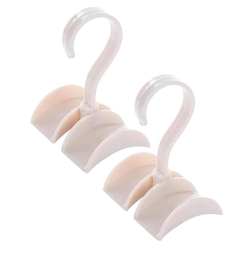 AUGEN AUGEN Purse Hanger Rotating Hook Bag Rack Holder Handbag Hanger Organizer Storage The Closet Rod for Storing and Organizing Purses Backpacks Satchels Crossovers Handbags Tote White Pack of 2  - Image 1