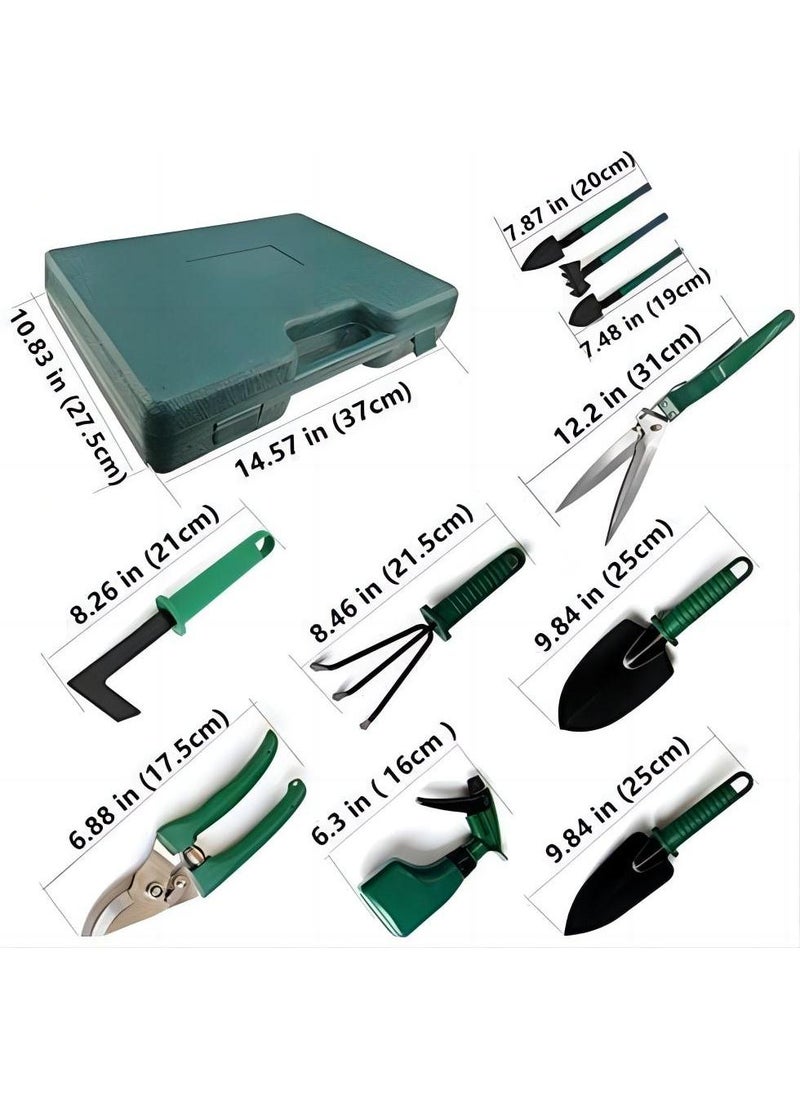 10-Piece Garden Tool Set Green