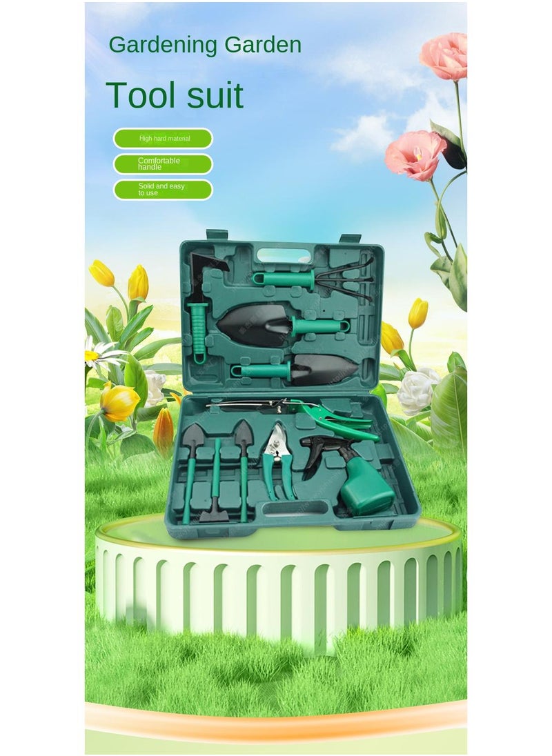 10-Piece Garden Tool Set Green