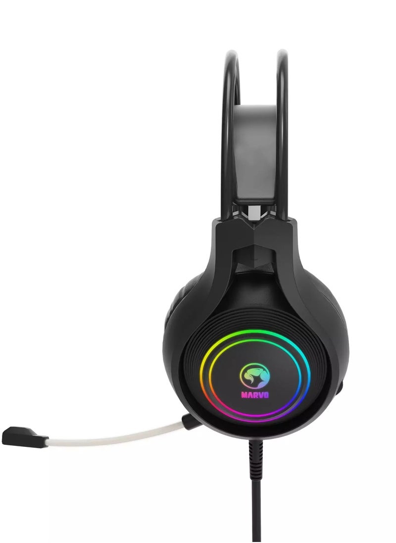 Marvo - HG8921 Tactic 30 USB RGB Gaming Headset - Stereo Surround Sound - Image 1