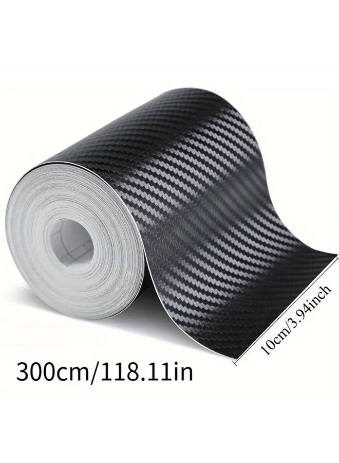 شريط تغليف فينيل من ألياف الكربون 5 سم × 3 متر لفة لحماية تجهيزات السيارة من الخدوش DIY - Image 4