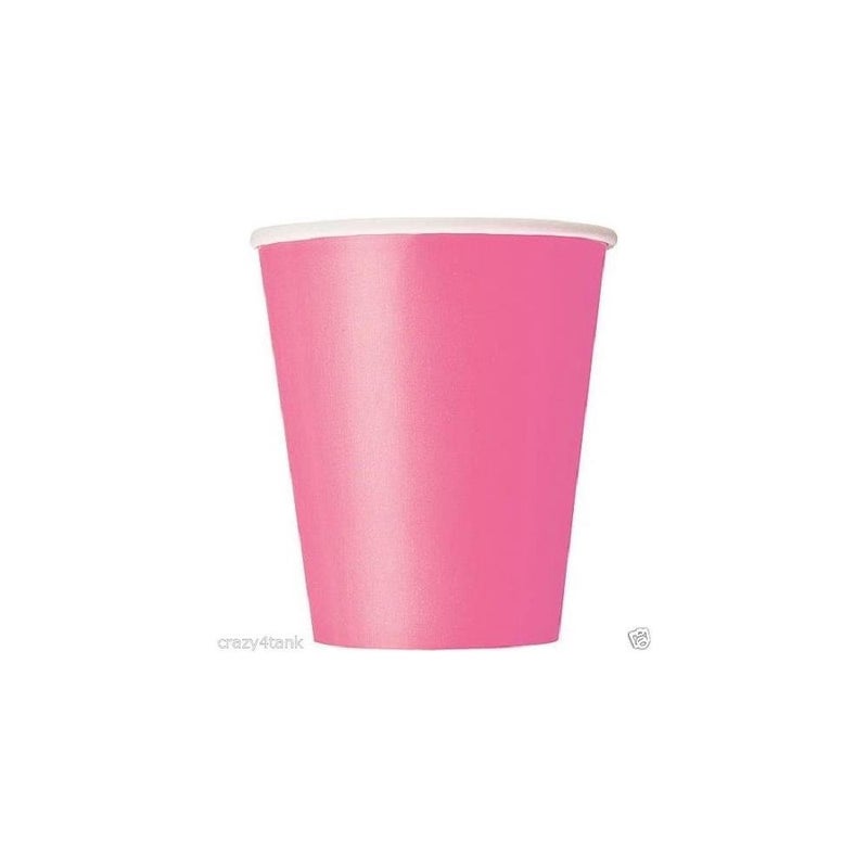 Unique Party Premium Hot Pink Paper Cups - 9 oz (Pack of 14) - Elegant & Eco-Friendly Party Drinkware - Perfect for Birthdays  Showers  & Special Celebrations - Image 2