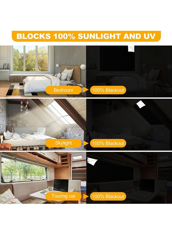 DUNISO Blackout Blinds, Free-Cut Portable Travel Curtains, No Drilling Required, Travel Blackout Curtains For Home Office, Kids Room, Bedroom, Car, Etc. (300 x 145 Cm).  - Image 5