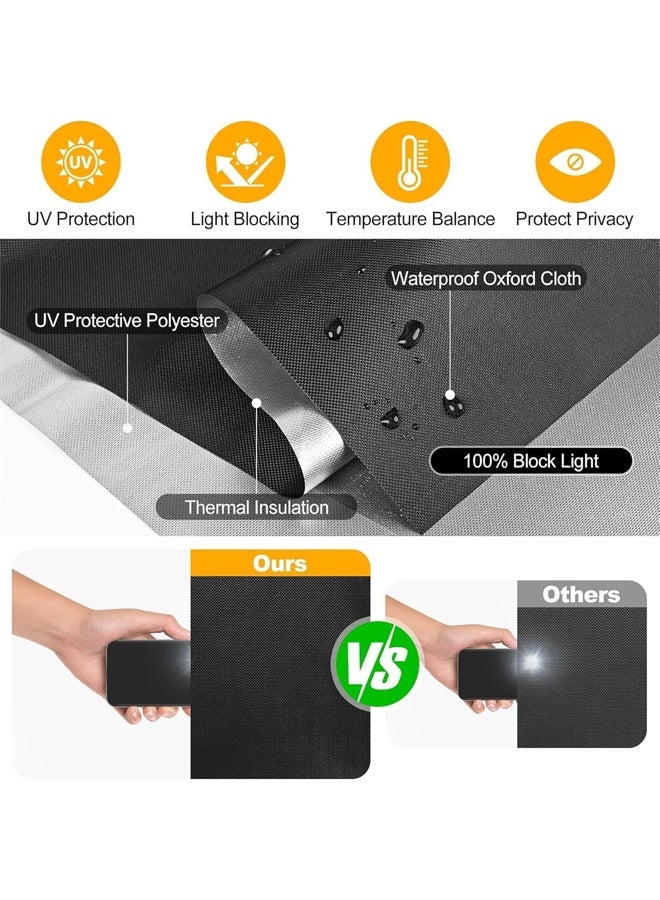 DUNISO Blackout Blinds, Free-Cut Portable Travel Curtains, No Drilling Required, Travel Blackout Curtains For Home Office, Kids Room, Bedroom, Car, Etc. (300 x 145 Cm).  - Image 3