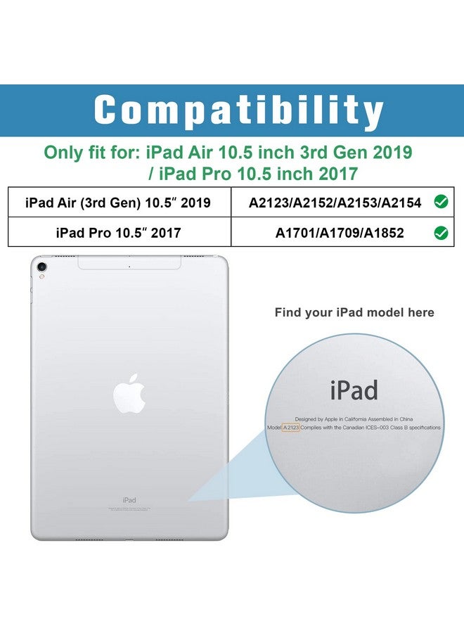 بروكاس جراب ProCase Smart لجهاز iPad Air 10.5 بوصة من الجيل الثالث 2019 / iPad Pro 2017، جراب رفيع مع حامل خلفي شفاف غير لامع لجهاز iPad Air 3 - أسود - Image 2