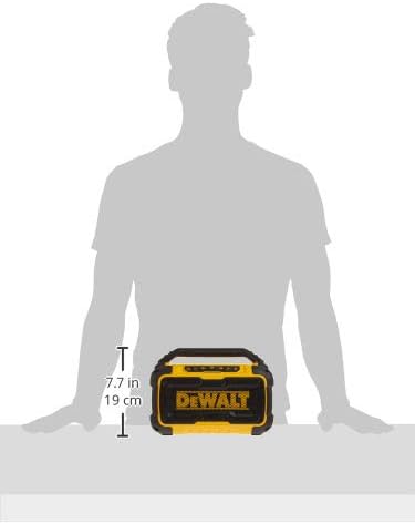 DEWALT مكبر صوت DEWALT 20V MAX بلوتوث مدى 100 قدم متين لمواقع العمل حاملة هاتف مضمنة تدوم 810 ساعات بشحنة واحدة DCR010 - Image 3