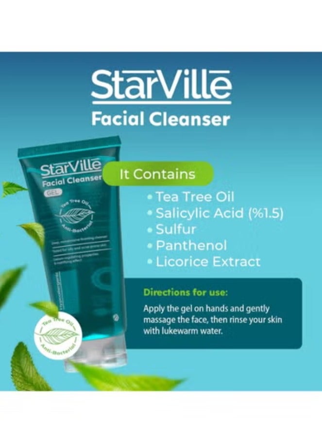 starville Acne Prone Skin Facial Cleanser - Gentle & Effective (200ml) - Image 4