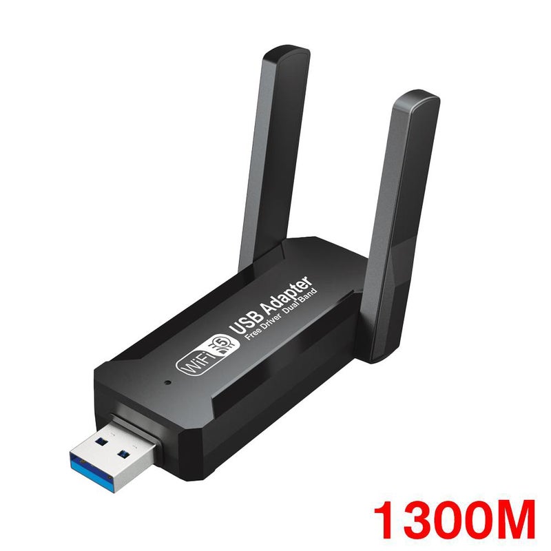 1300M Gigabit Dual-Band 5G Wireless Network Card, Driver-Free Computer USB WiFi Receiver and Transmitter - Image 3