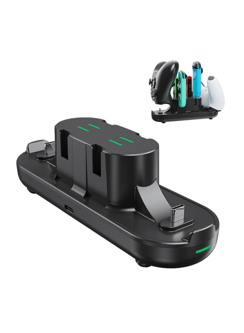 Controller Charging Dock Station Compatible with Nintendo Switch Pro Controller and Joy-con, 6-in-1 Charging Stand for Switch OLED Model Lite with Charging Indicator and Type C Charging Cable KSA | R - Image 1